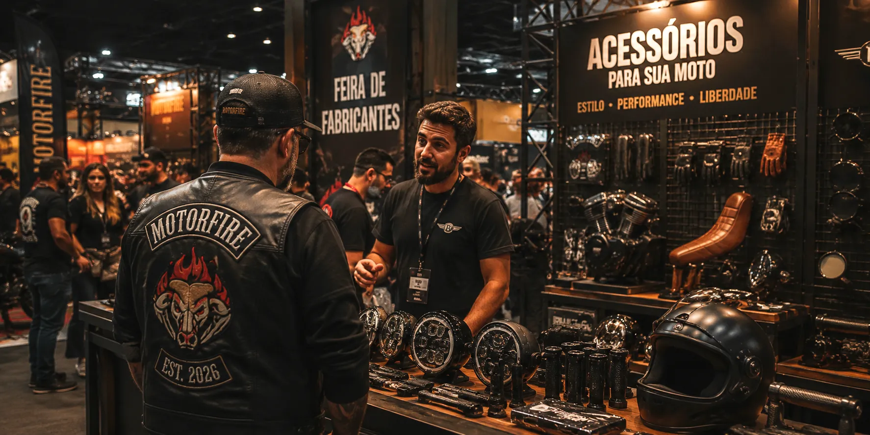 Estandes da Feira de Fabricantes com descontos exclusivos de acessórios e serviços