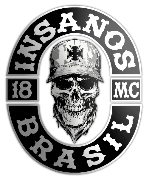 Brasão do Insanos MC, motoclube anfitrião
